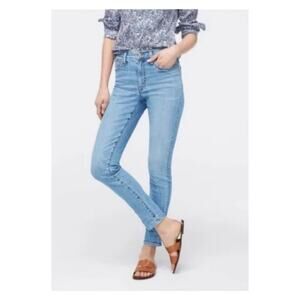 J. Crew 9” Toothpick High Waist Skinny Jeans 27 Tall Blue